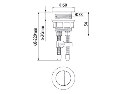 PARISI DUAL FLUSH PUSH BUTTON | 5 COLOUR OPTIONS