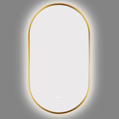 900x500MM METAL FRAME OVAL BACKLIT LED MIRROR WITH MOTION SENSOR | DEFOGGER | 3 COLOURS LIGHTS