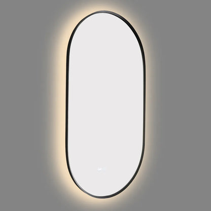 900x500MM METAL FRAME OVAL BACKLIT LED MIRROR WITH MOTION SENSOR | DEFOGGER | 3 COLOURS LIGHTS