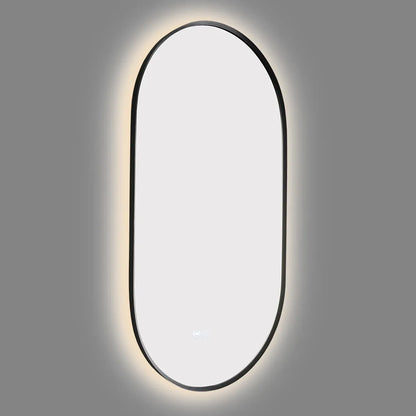 900x500MM METAL FRAME OVAL BACKLIT LED MIRROR WITH MOTION SENSOR | DEFOGGER | 3 COLOURS LIGHTS