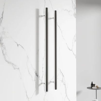 DN 12V ROUND VERTICAL SINGLE HEATED TOWEL BAR | 1000MM | 5 COLOURS