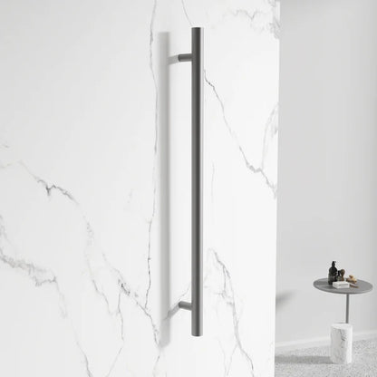 DN 12V ROUND VERTICAL SINGLE HEATED TOWEL BAR | 1000MM | 5 COLOURS