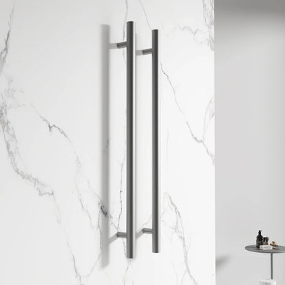 DN 12V ROUND VERTICAL SINGLE HEATED TOWEL BAR | 1000MM | 5 COLOURS