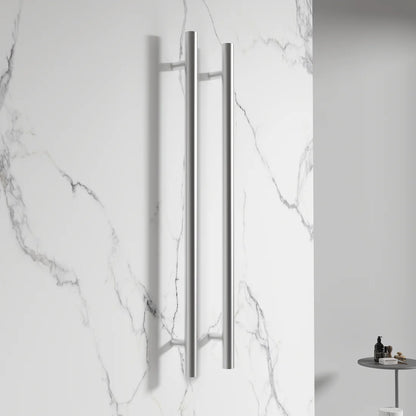 DN 12V ROUND VERTICAL SINGLE HEATED TOWEL BAR | 1000MM | 5 COLOURS