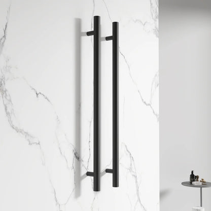 DN 12V ROUND VERTICAL SINGLE HEATED TOWEL BAR | 1000MM | 5 COLOURS