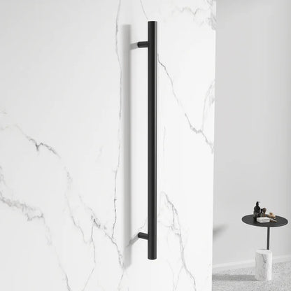 DN 12V ROUND VERTICAL SINGLE HEATED TOWEL BAR | 1000MM | 5 COLOURS