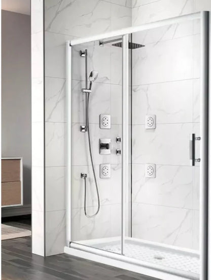 1200X900MM ALCOVE SHOWER ENCLOSURE WITH SLIDING DOOR - CHROME