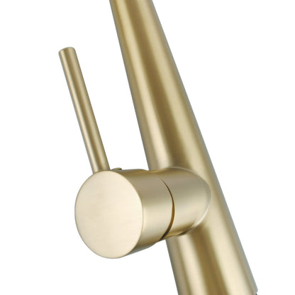 CHASE ROUND PULLOUT KITCHEN SINK MIXER - BRUSHED BRASS