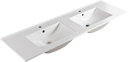 NELSON WALL HUNG VANITY | 1500MM | GLOSS WHITE | PLYWOOD| DOUBLE BASIN