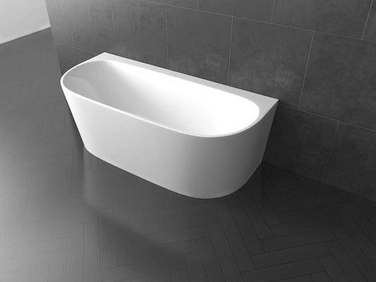 1700MM ZEPHYR OVAL SHAPE FREESTANDING BACK TO WALL BATH DN