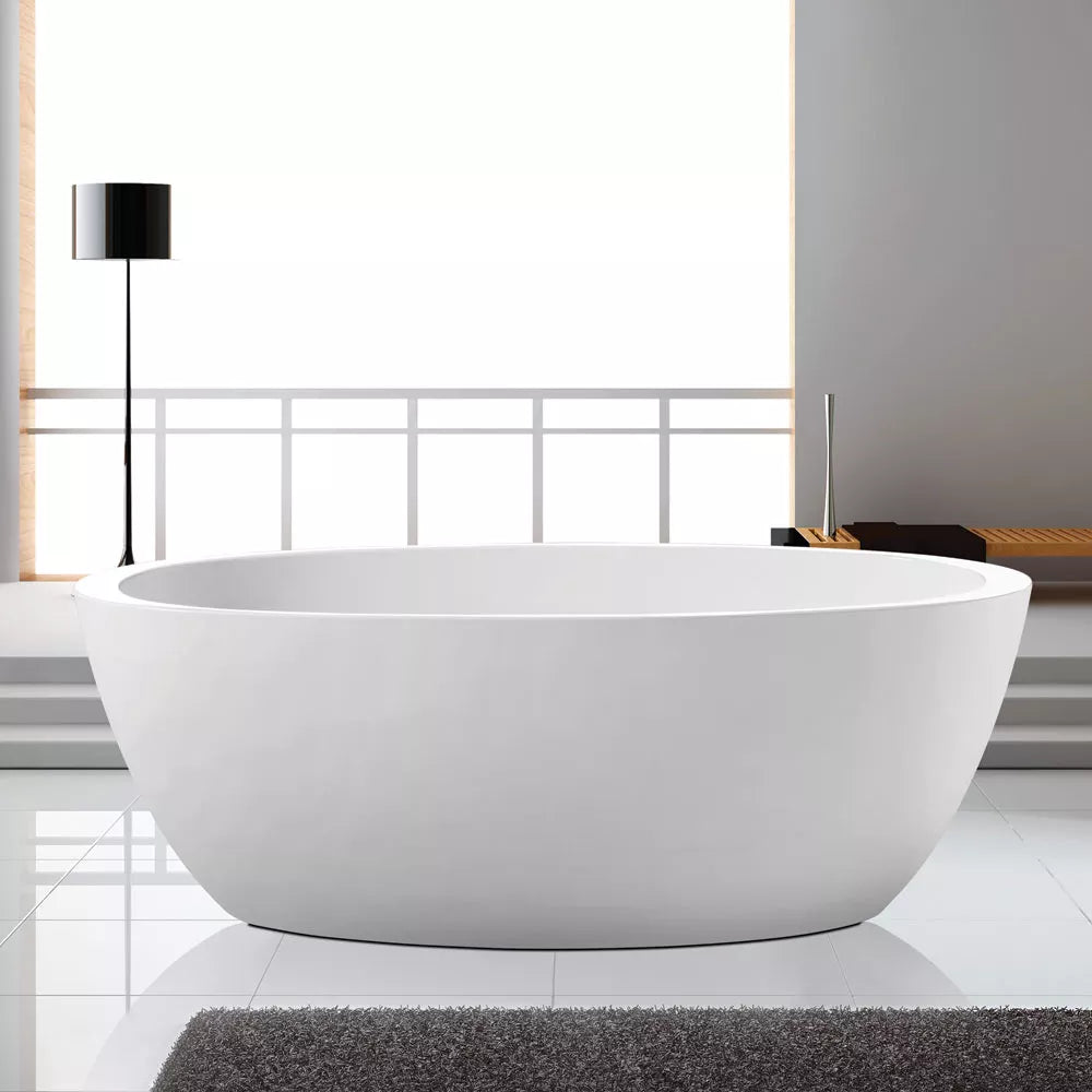 1700MM PILATO OVAL FREESTANDING BATH - MATTE WHITE