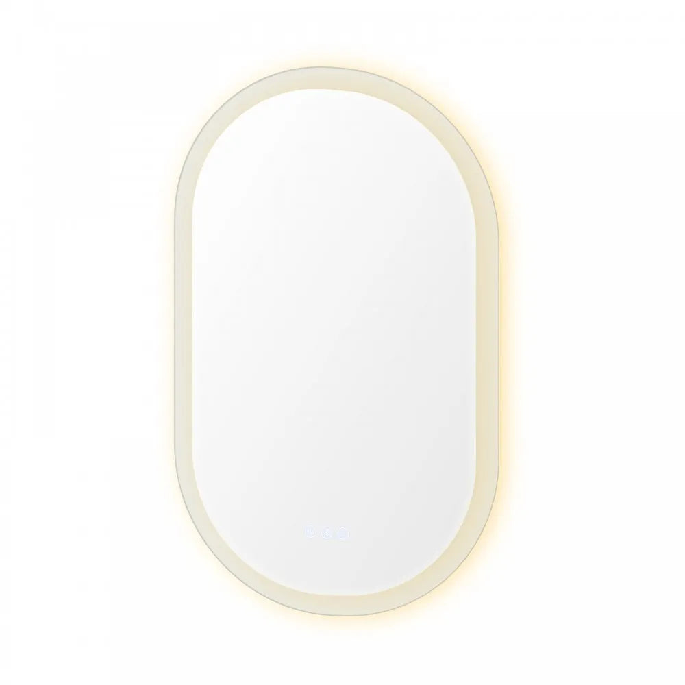 800x500MM OVAL LED MIRROR WITH BLUETOOTH SPEAKER | DEFOGGER | 3 COLOURS LIGHTS