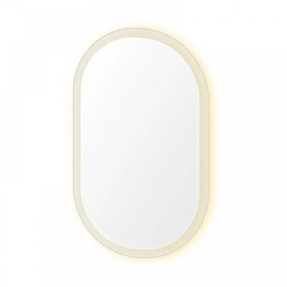 800x500MM OVAL LED MIRROR WITH BLUETOOTH SPEAKER | DEFOGGER | 3 COLOURS LIGHTS