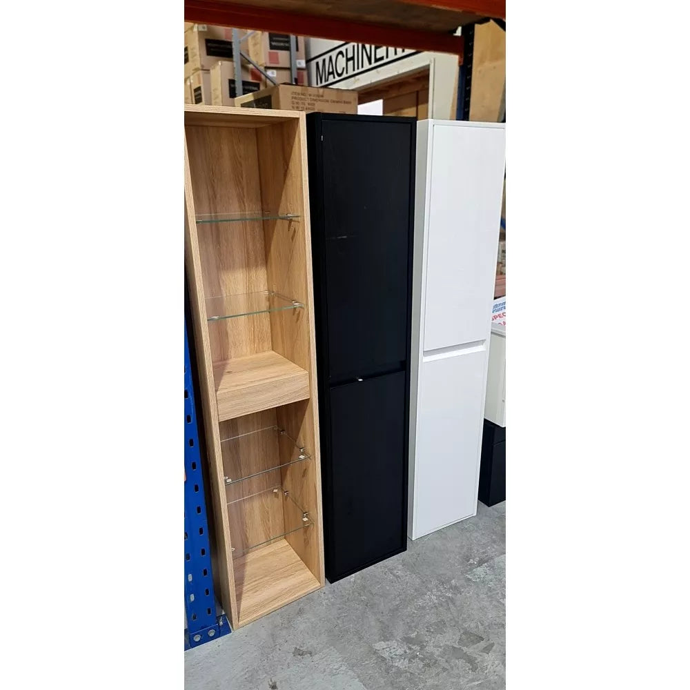 1600MM ANNA DARK OAK PLYWOOD TALL CABINET