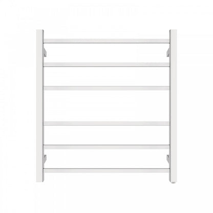 6 BAR SQUARE HEATED TOWEL RAIL - CHROME 674H*620W*120D