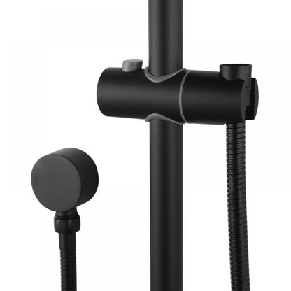 OPAL ROUND TWIN SHOWER COLUMN - MATTE BLACK