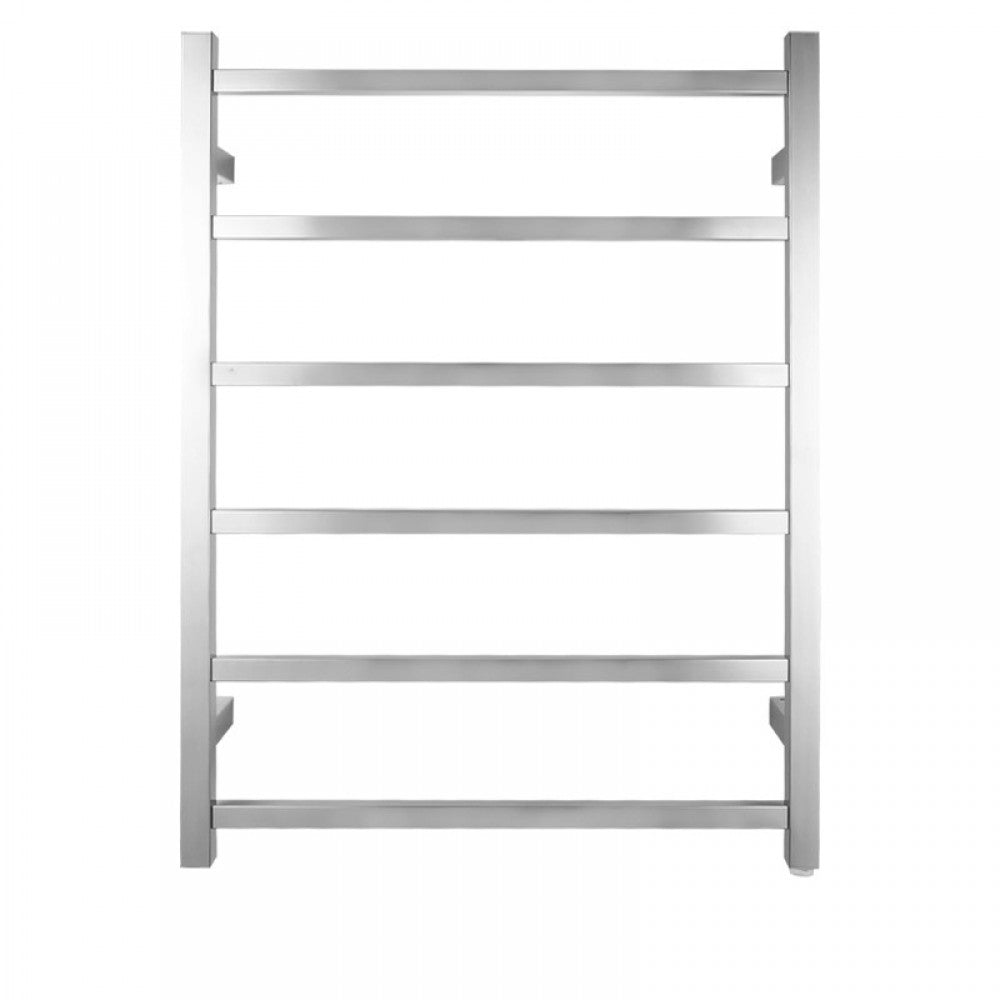 6 BAR SQUARE HEATED TOWEL RAIL - CHROME 800H*600W*120D