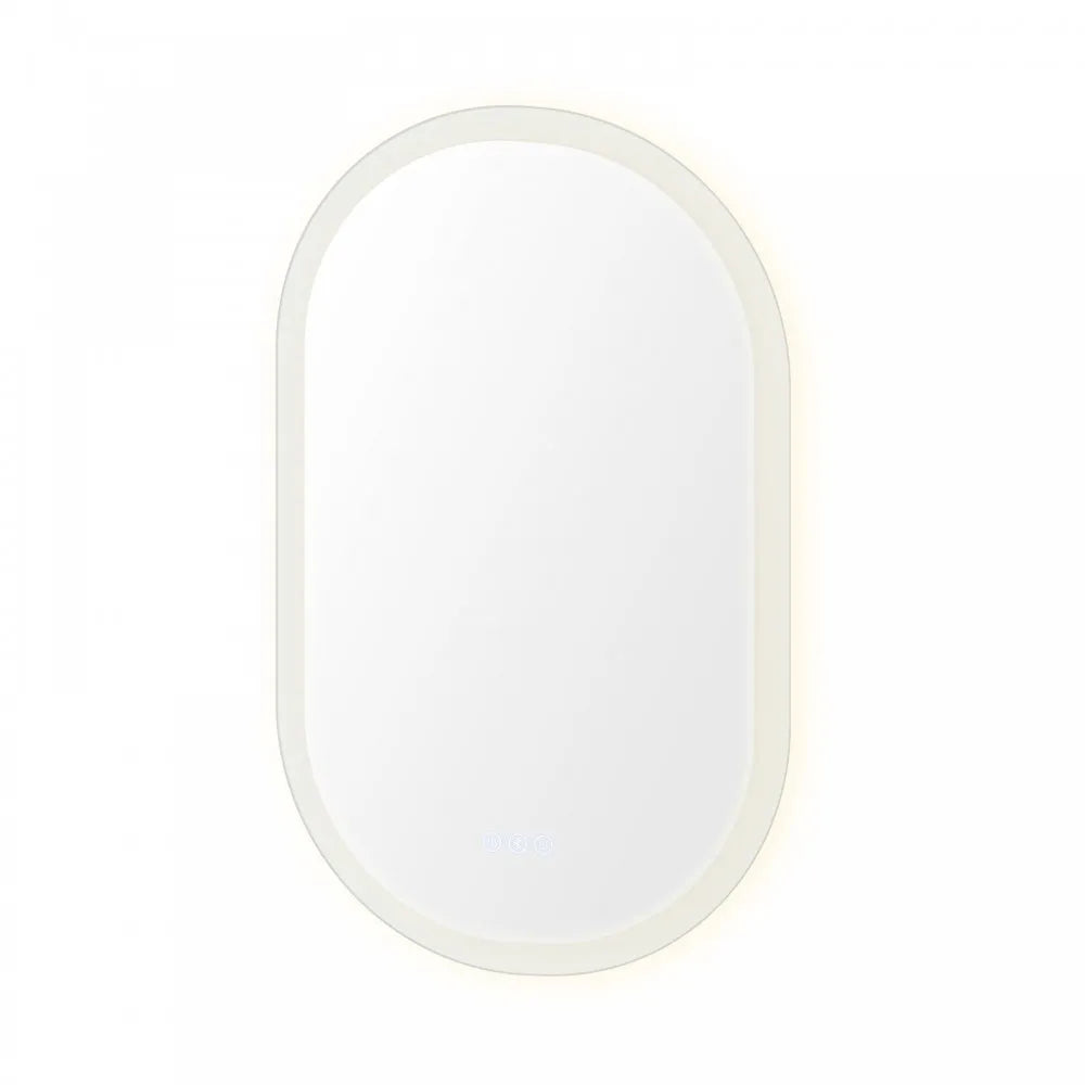 800x500MM OVAL LED MIRROR WITH BLUETOOTH SPEAKER | DEFOGGER | 3 COLOURS LIGHTS