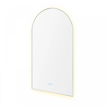 900x500MM ARCH BACKLIT LED MIRROR WITH BLUETOOTH SPEAKER | DEFOGGER | 3 COLOURS LIGHTS