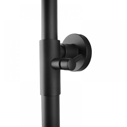 OPAL ROUND TWIN SHOWER COLUMN - MATTE BLACK