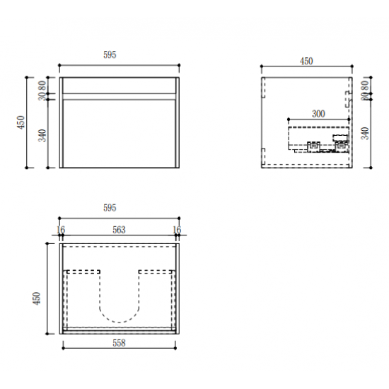 HONEY OAK WALL HUNG VANITY | 600MM | SINGLE DRAWER | BC13