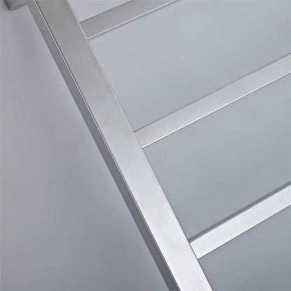 6 BAR SQUARE HEATED TOWEL RAIL - CHROME 800H*600W*120D