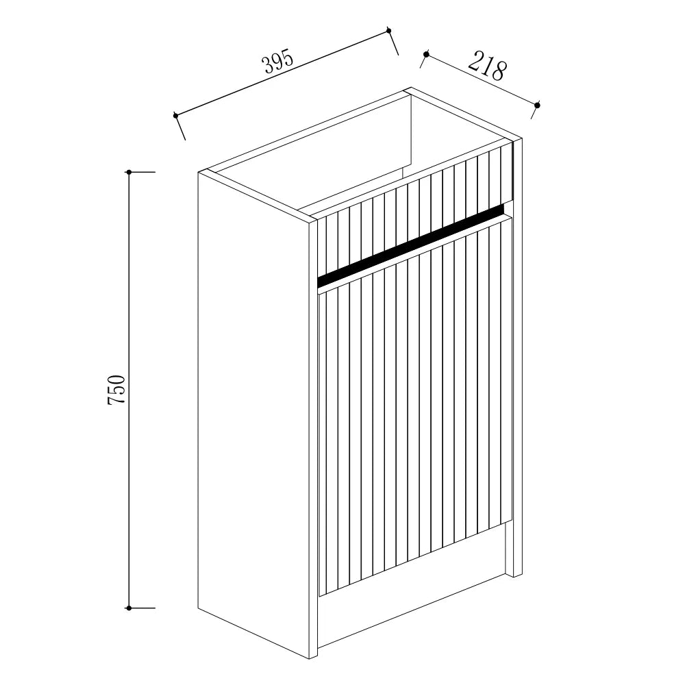 400MM FLUTED WHITE PLYWOOD FLOORSTANDING VANITY