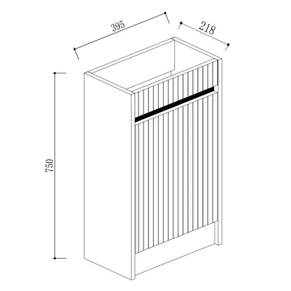 400MM FLUTED WHITE PLYWOOD FLOORSTANDING VANITY