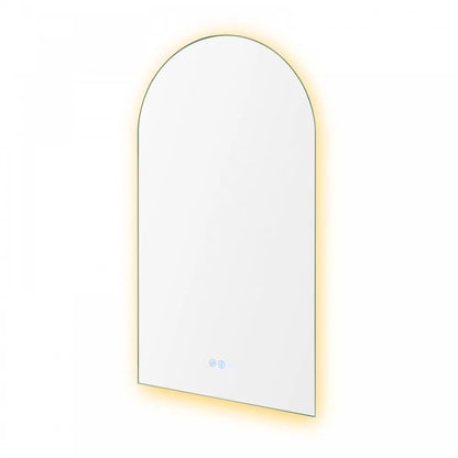 900x500MM ARCH BACKLIT LED MIRROR WITH BLUETOOTH SPEAKER | DEFOGGER | 3 COLOURS LIGHTS