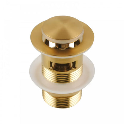 32MM SOLID BRASS BASIN POP UP WASTE WITH OVERFLOW - BRUSHED BRASS