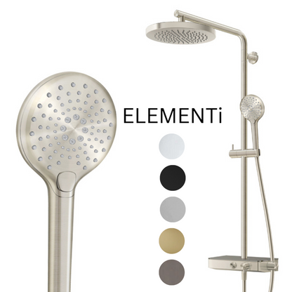 ELEMENTI SPLASH PLUS 3FCT COLUMN SHOWER WITH INTEGRATED THERMOSTATIC SHOWER MIXER & SHELF - 5 COLOURS