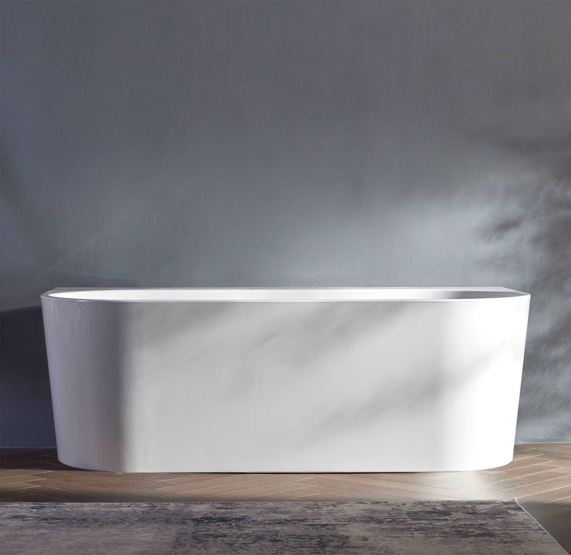 1700MM ZEPHYR OVAL SHAPE FREESTANDING BACK TO WALL BATH DN