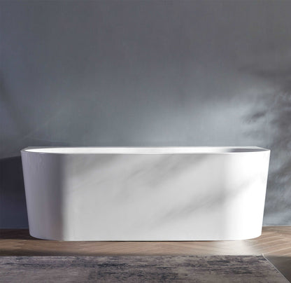 1500MM ZEPHYR OVAL SHAPE FREESTANDING BACK TO WALL BATH DN