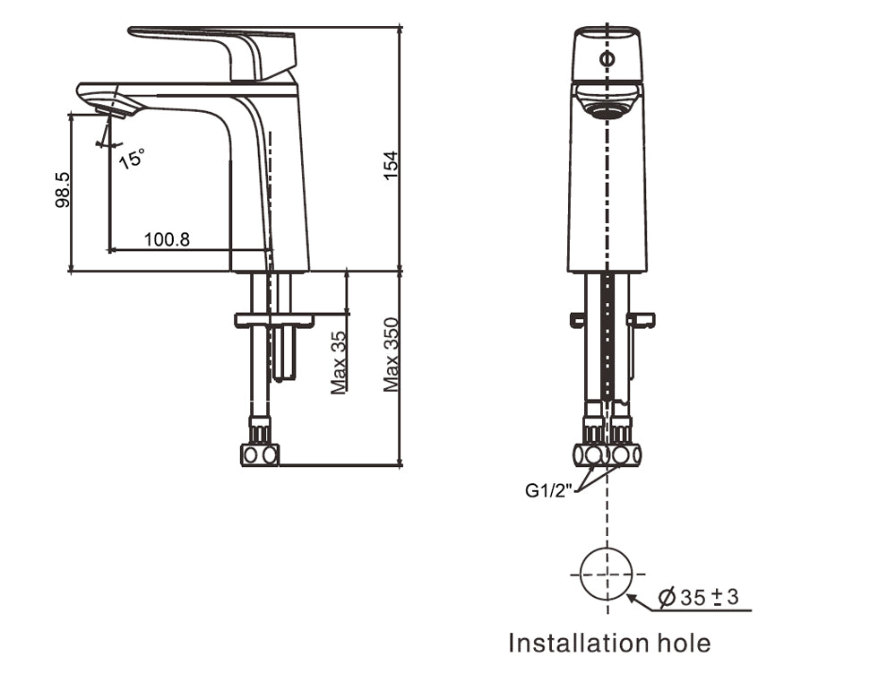 AMERICAN STANDARD SIGNATURE BASIN MIXER CHROME