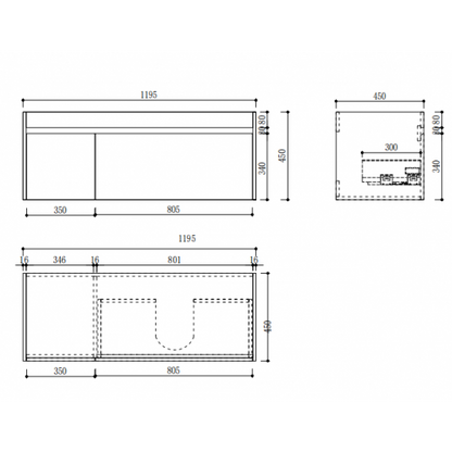 HONEY OAK WALL HUNG VANITY | 1200MM SINGLE BASIN VANITY | BC13