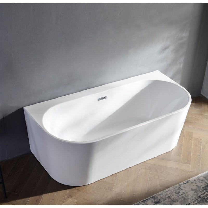 1500MM ZEPHYR OVAL SHAPE FREESTANDING BACK TO WALL BATH DN