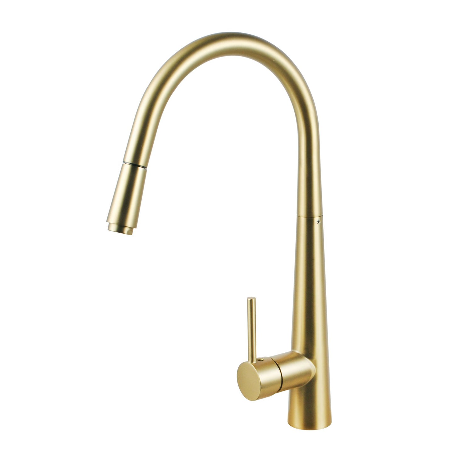 CHASE ROUND PULLOUT KITCHEN SINK MIXER - BRUSHED BRASS