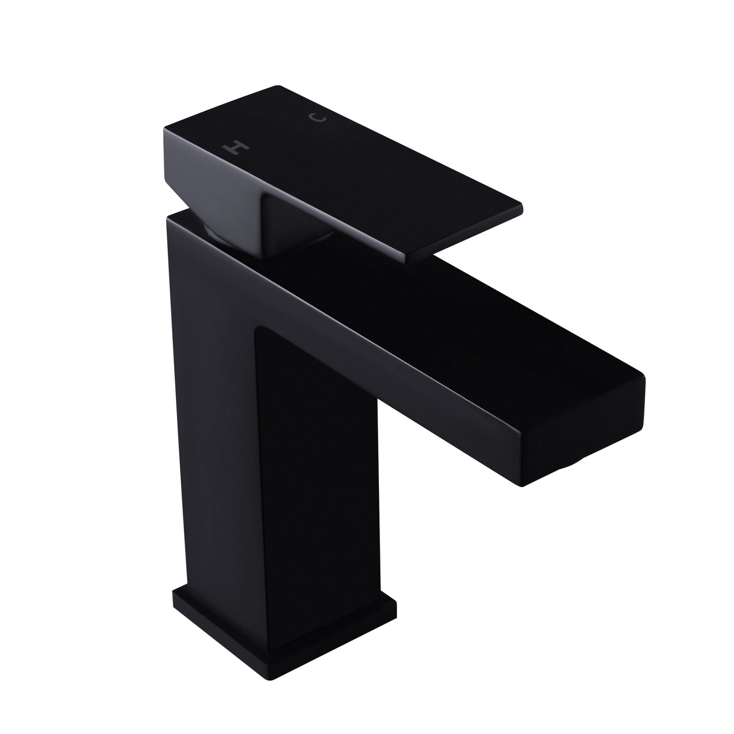 FUSION SQUARE BASIN MIXER - MATTE BLACK