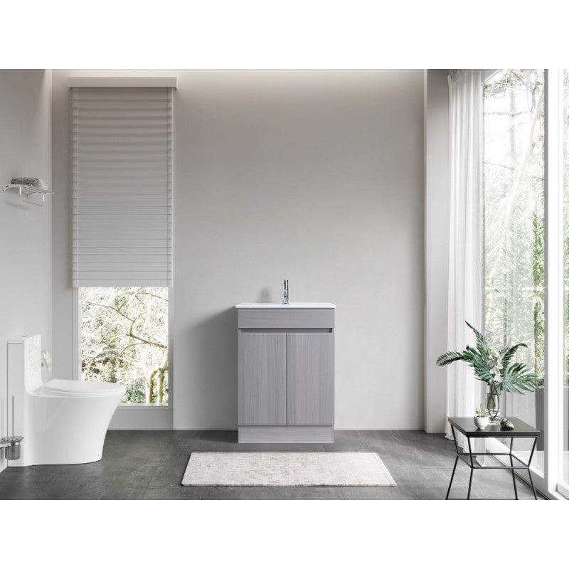 DN 600MM LIGHT GREY PLYWOOD FREESTANDING VANITY