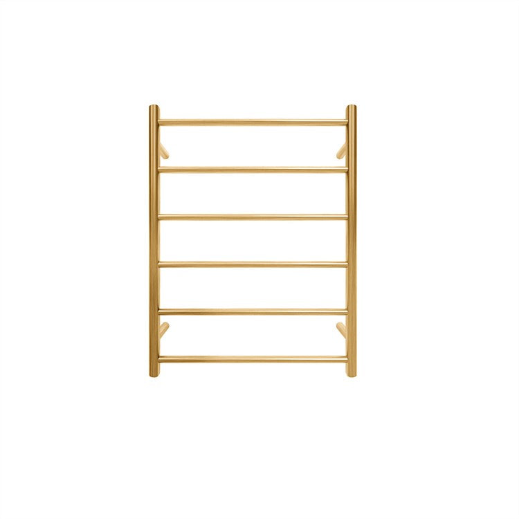 TRANQUILLITY JERSEY 6 BAR ROUND HEATED TOWEL WARMER - BRUSHED BRASS 780H*600W*120D