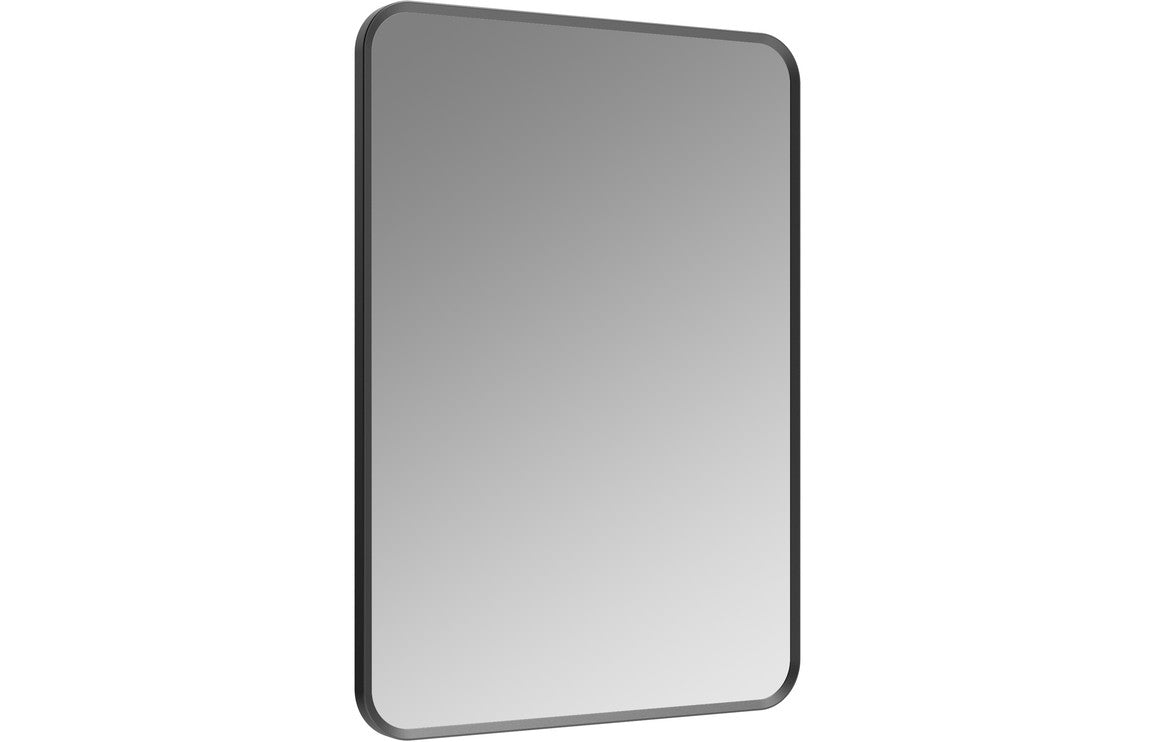 600x750MM SERAPHINE BLACK ALUMINIUM FRAMED MIRROR DN