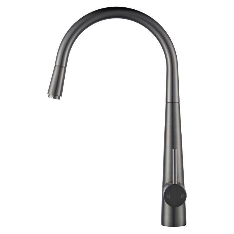 CHASE ROUND PULLOUT KITCHEN SINK MIXER - GUNMETAL GREY