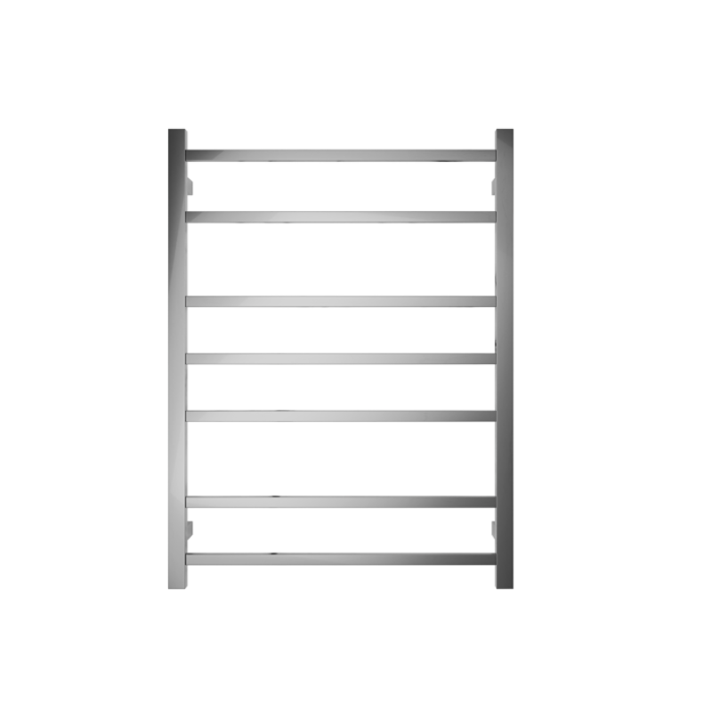 7 BAR SQUARE HEATED TOWEL RAIL DN- BRUSHED GUNMETAL 800H*600W*120D