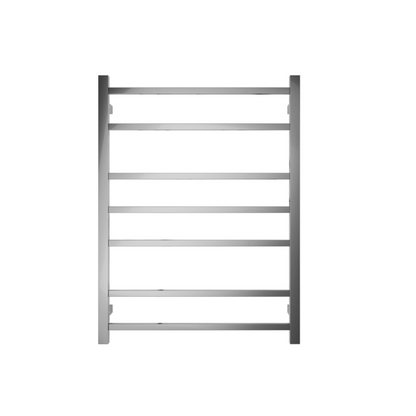 7 BAR SQUARE HEATED TOWEL RAIL DN- BRUSHED GUNMETAL 800H*600W*120D