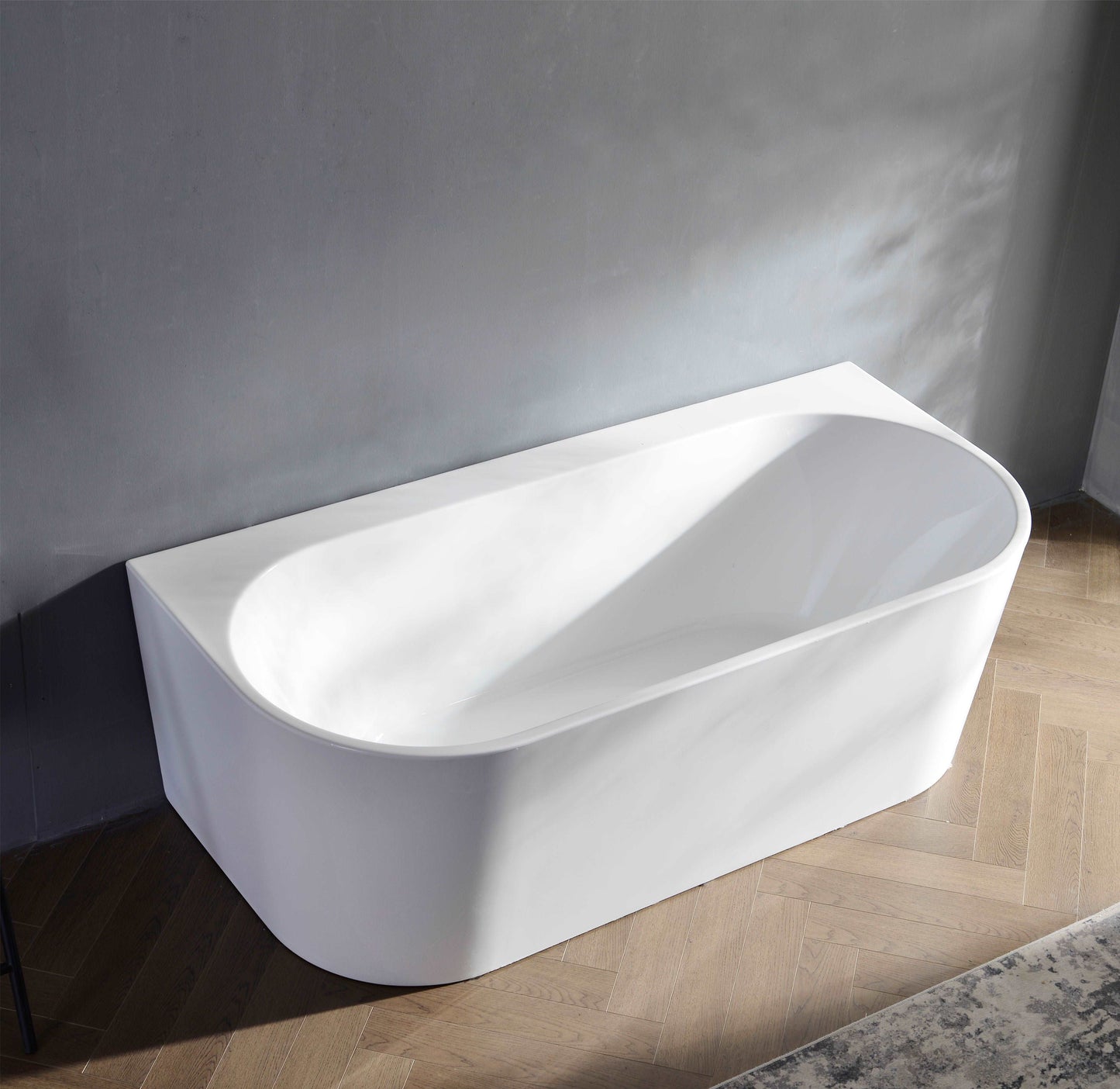 1700MM ZEPHYR OVAL SHAPE FREESTANDING BACK TO WALL BATH DN