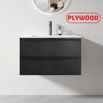 NELSON WALL HUNG VANITY | 750MM | DARK OAK | PLYWOOD