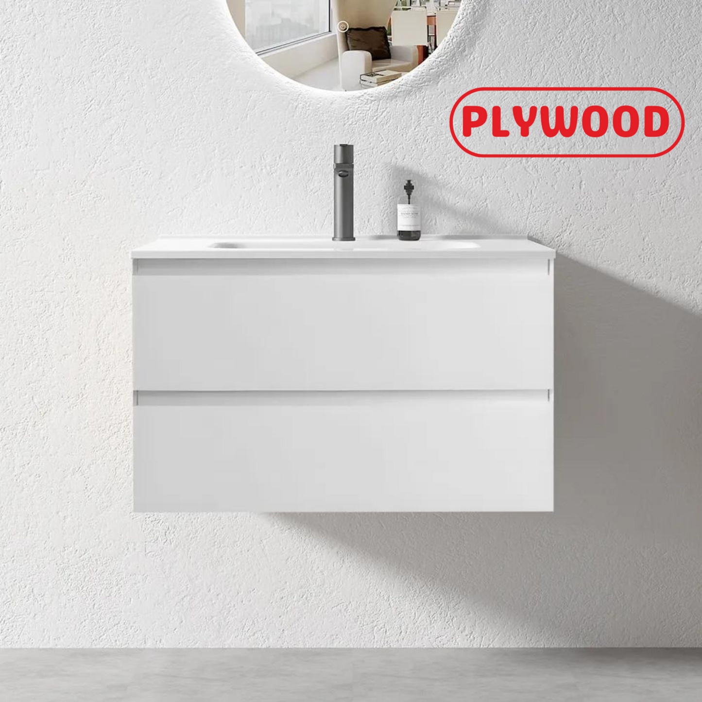 NELSON WALL HUNG VANITY | 750MM | GLOSS WHITE | PLYWOOD