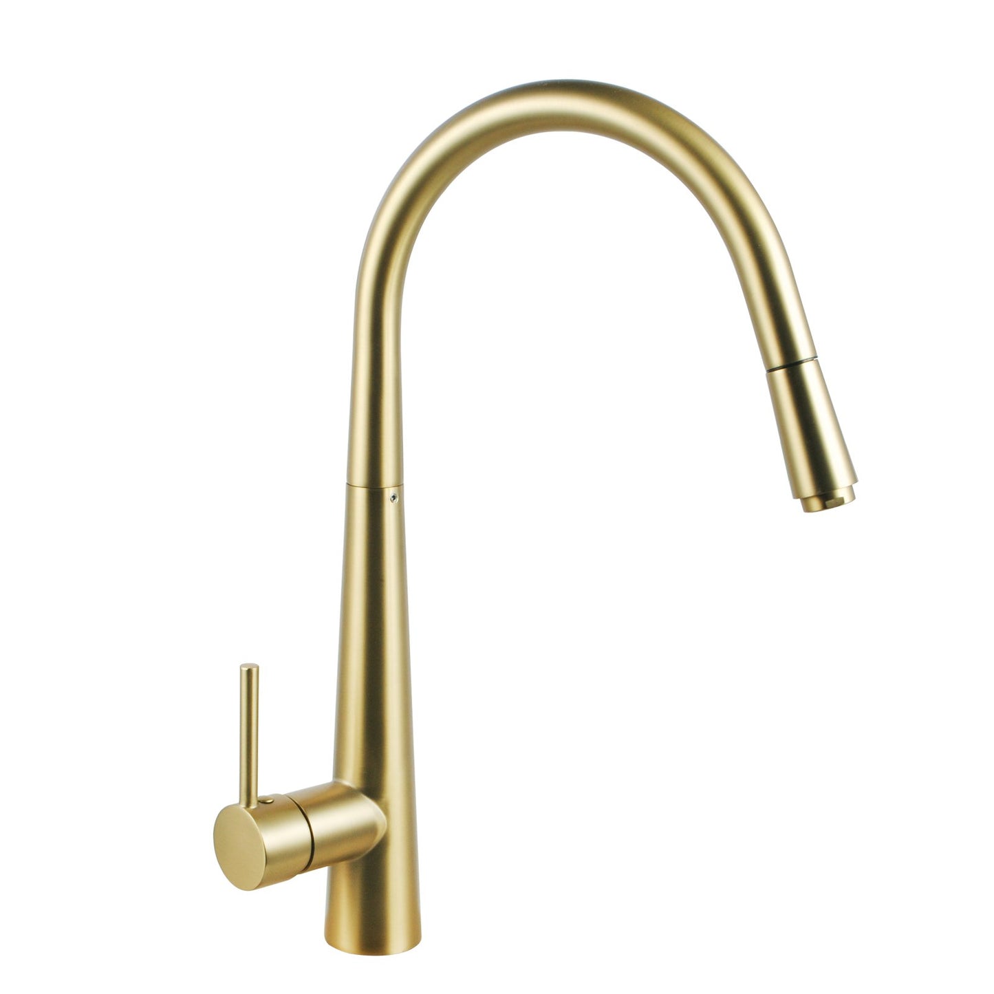 CHASE ROUND PULLOUT KITCHEN SINK MIXER - BRUSHED BRASS