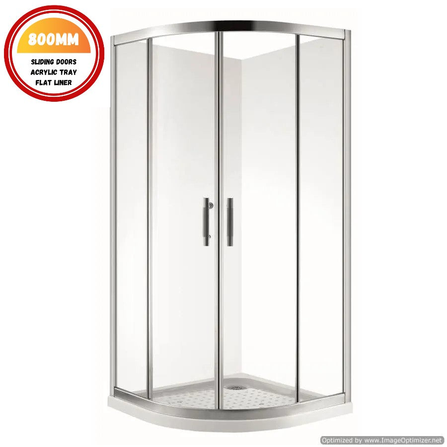 800X800MM ROUND SHOWER ENCLOSURE KIT - CHROME