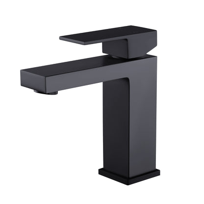 FUSION SQUARE BASIN MIXER - MATTE BLACK